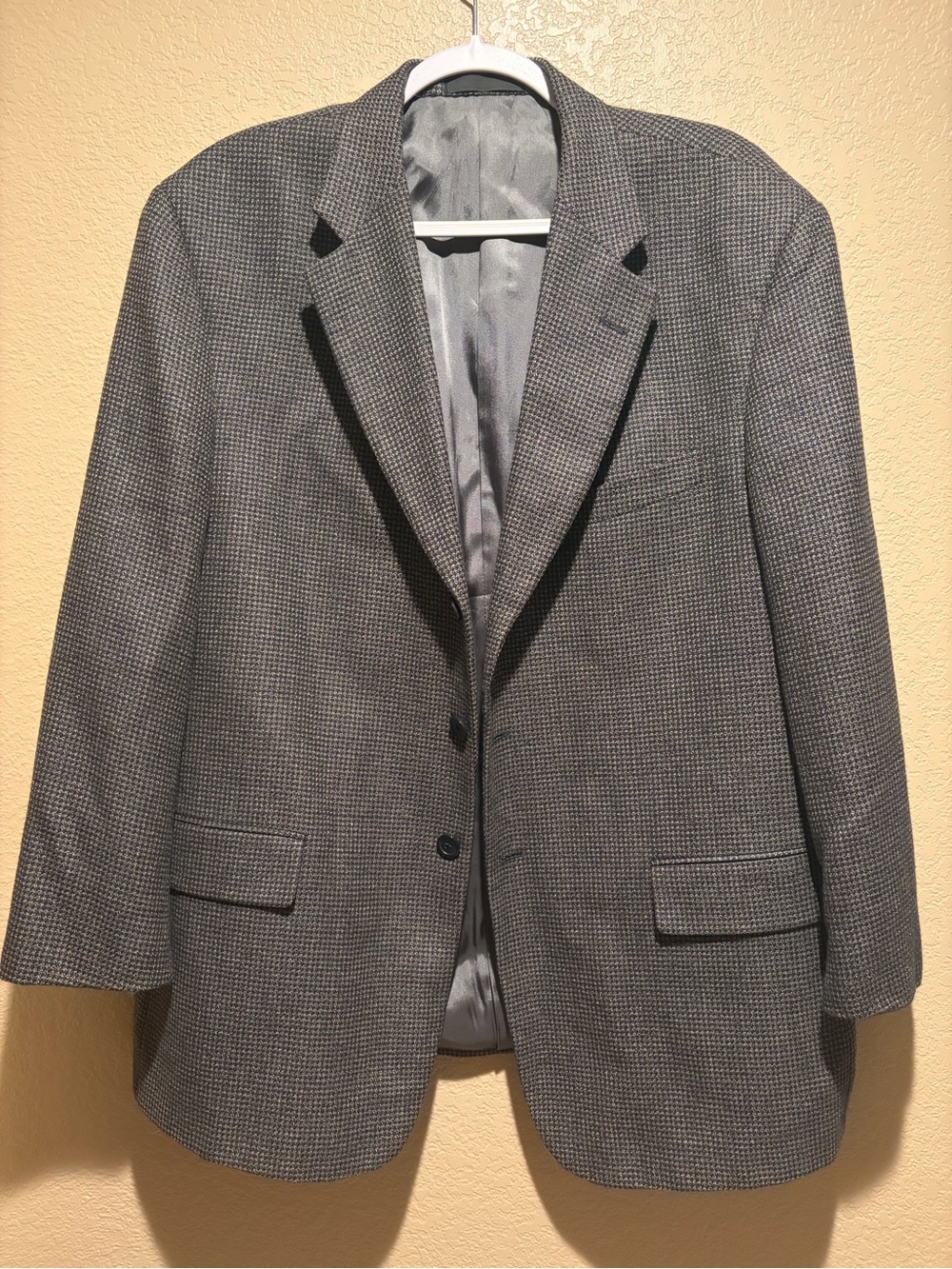 Givenchy Men’s Gray Micro-Check Sport Coat -Sz 38S